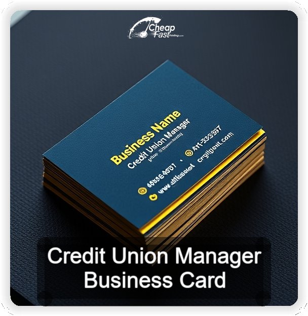 Credit Union Manager business card design sample