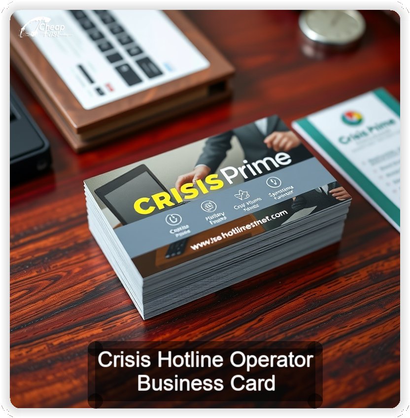 Crisis Hotline Operator business card design sample