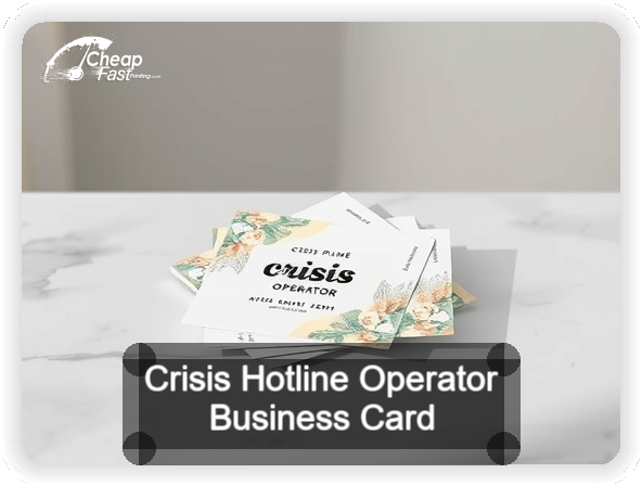 Crisis Hotline Operator business card design sample