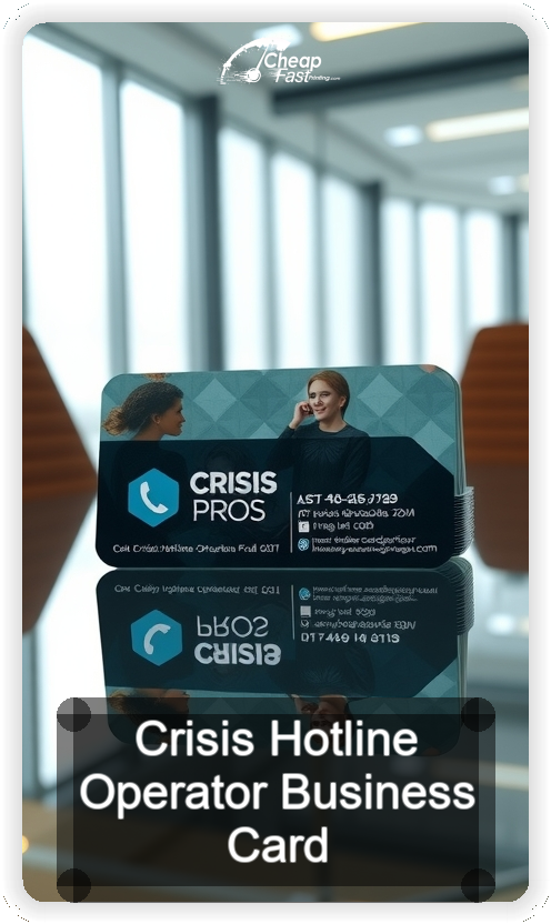 Crisis Hotline Operator business card design sample