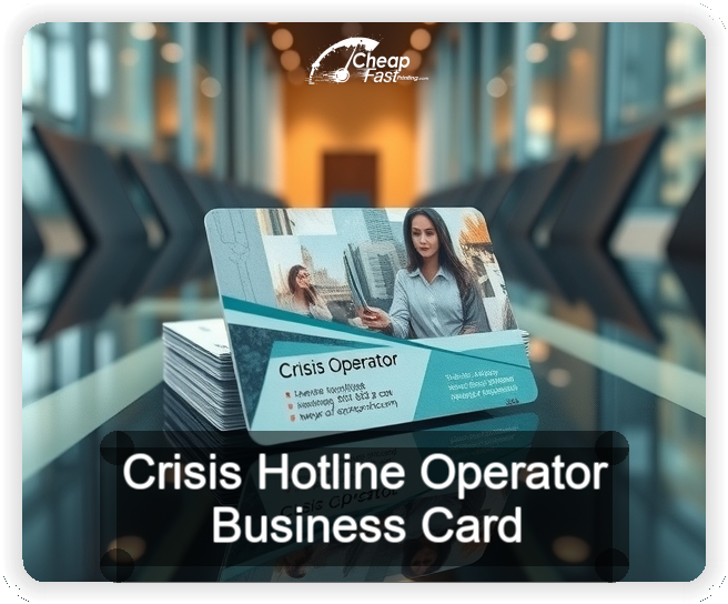 Crisis Hotline Operator business card design sample