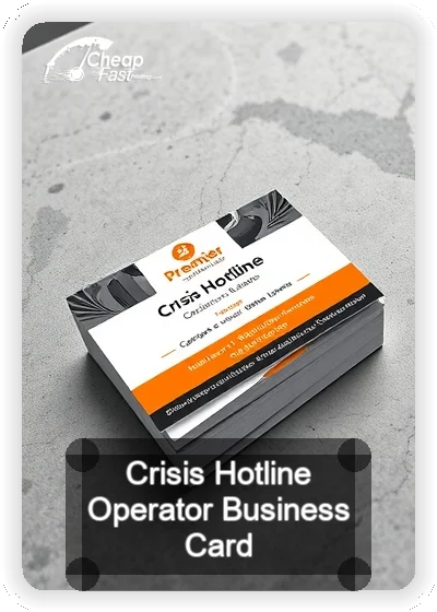 Crisis Hotline Operator business card design sample