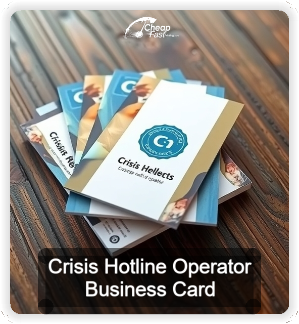 Crisis Hotline Operator business card design sample