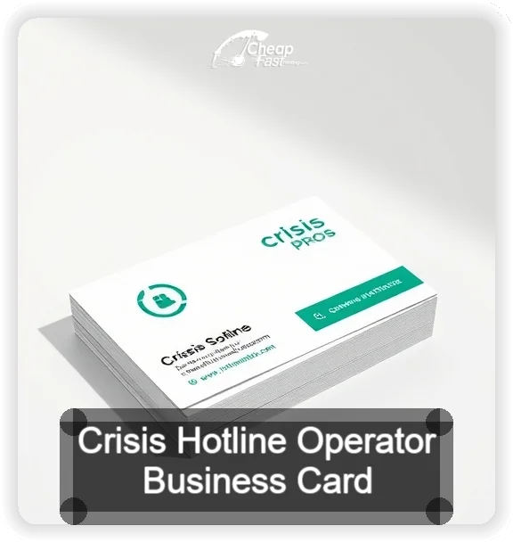 Crisis Hotline Operator business card design sample
