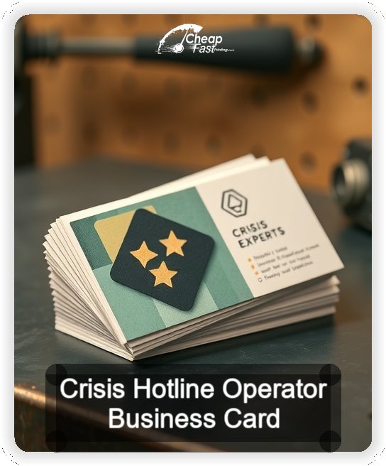 Crisis Hotline Operator business card design sample