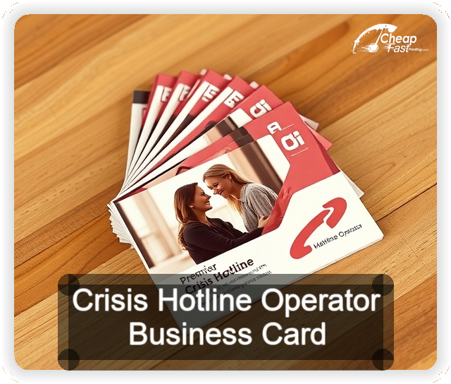 Crisis Hotline Operator business card design sample