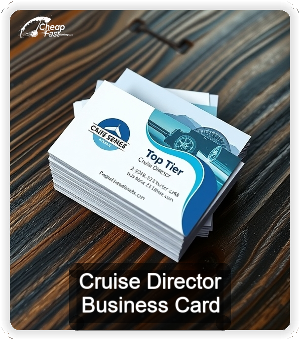 Cruise Director business card design sample