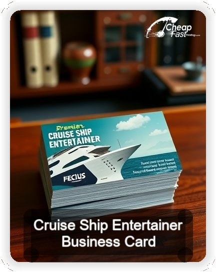 Cruise Ship Entertainer business card design sample