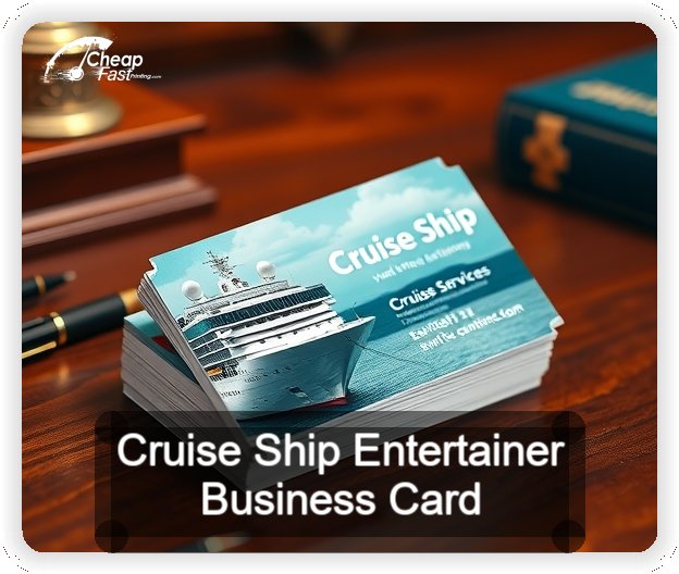 Cruise Ship Entertainer business card design sample