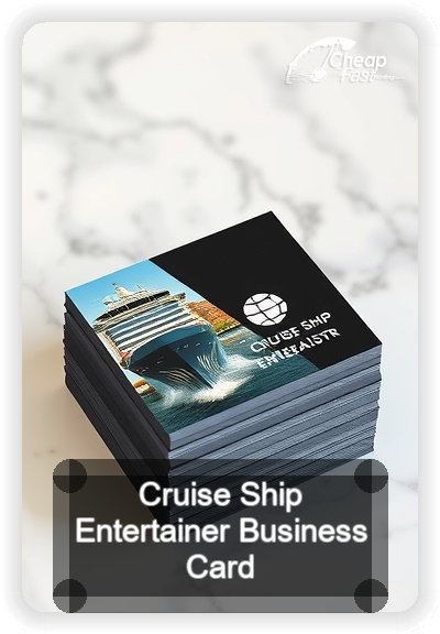 Cruise Ship Entertainer business card design sample