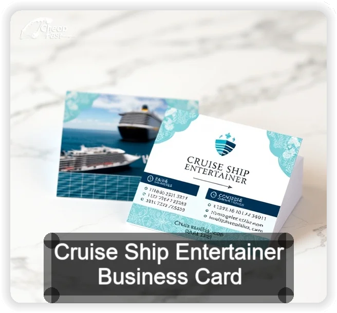 Cruise Ship Entertainer business card design sample