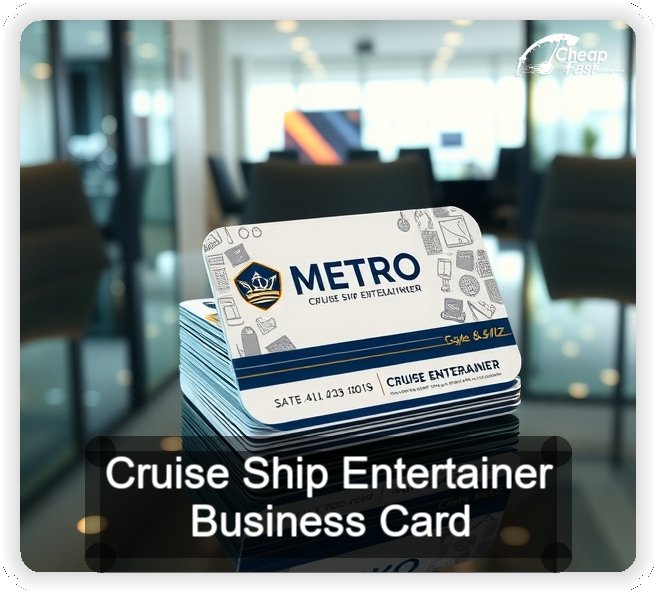 Cruise Ship Entertainer business card design sample