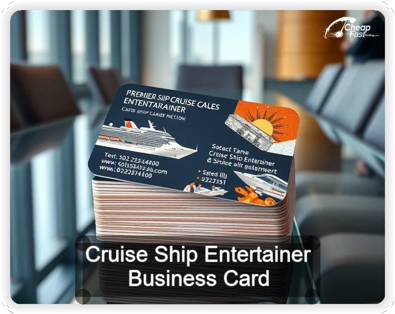 Cruise Ship Entertainer business card design sample