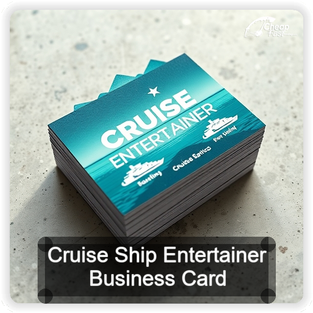 Cruise Ship Entertainer business card design sample
