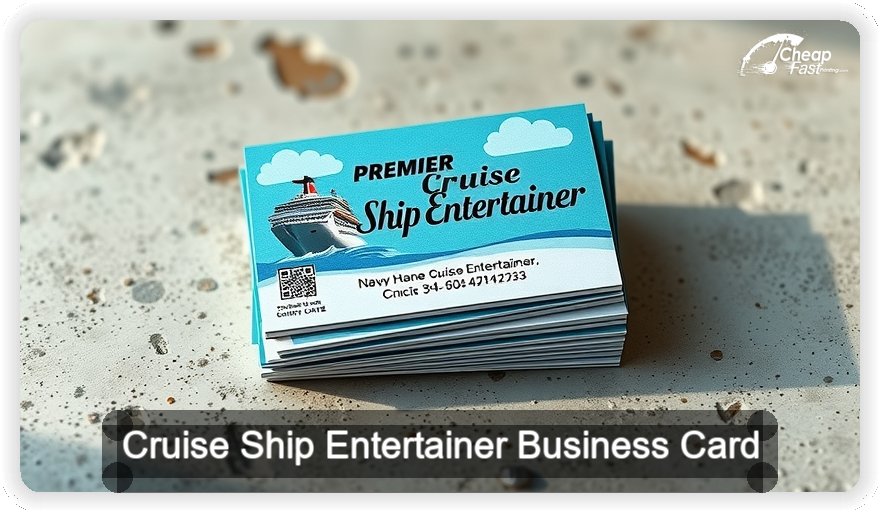 Cruise Ship Entertainer business card design sample