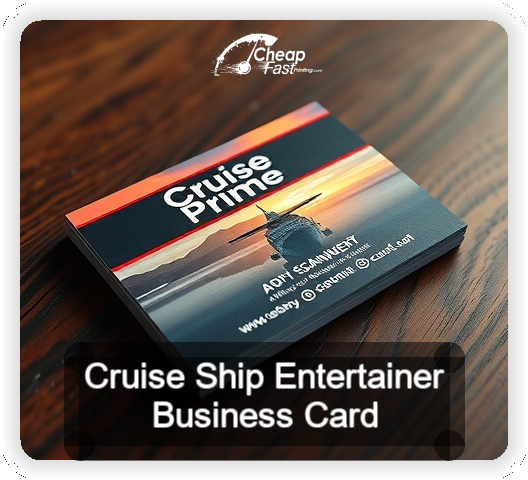 Cruise Ship Entertainer business card design sample
