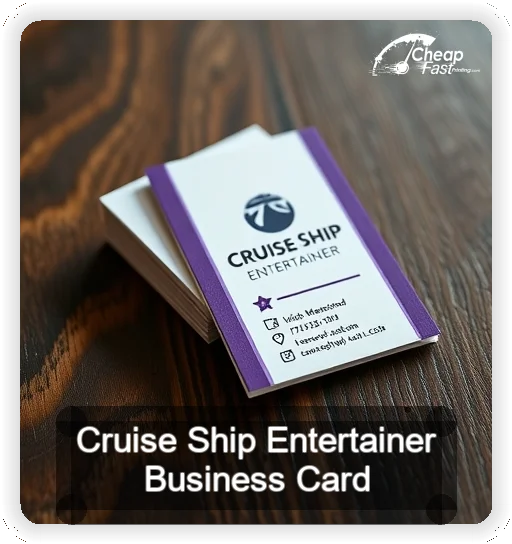 Cruise Ship Entertainer business card design sample
