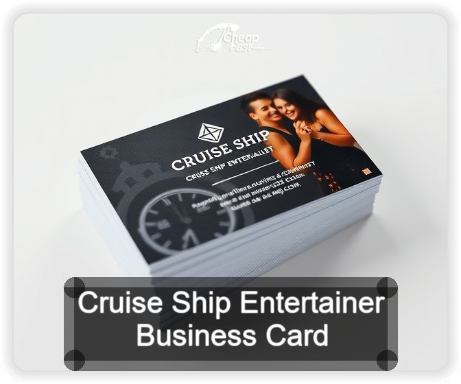 Cruise Ship Entertainer business card design sample
