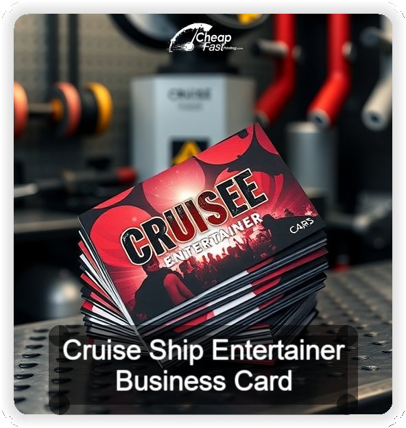 Cruise Ship Entertainer business card design sample