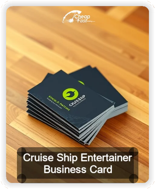 Cruise Ship Entertainer business card design sample