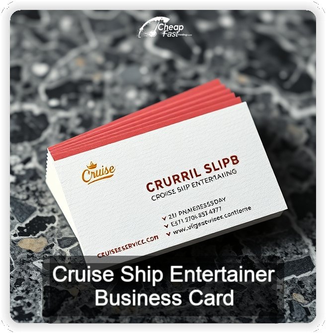 Cruise Ship Entertainer business card design sample