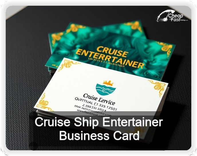 Cruise Ship Entertainer business card design sample