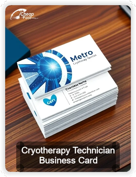 Cryotherapy Technician business card design sample