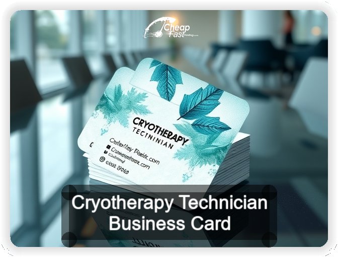 Cryotherapy Technician business card design sample