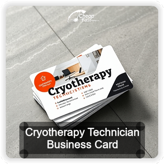 Cryotherapy Technician business card design sample