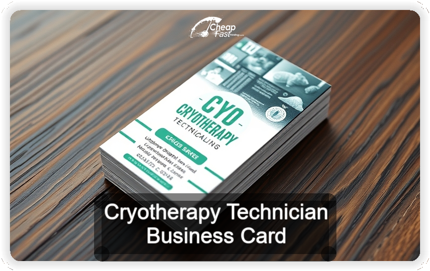 Cryotherapy Technician business card design sample