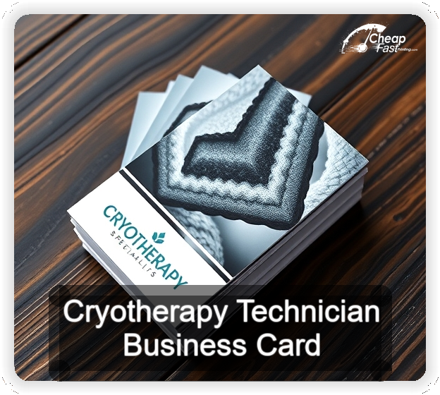 Cryotherapy Technician business card design sample