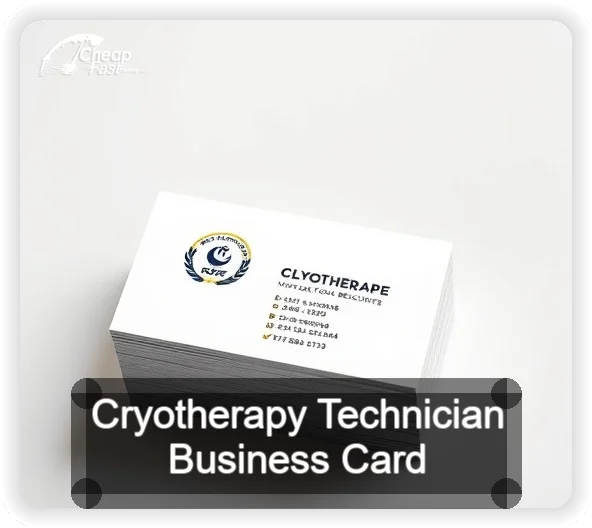 Cryotherapy Technician business card design sample