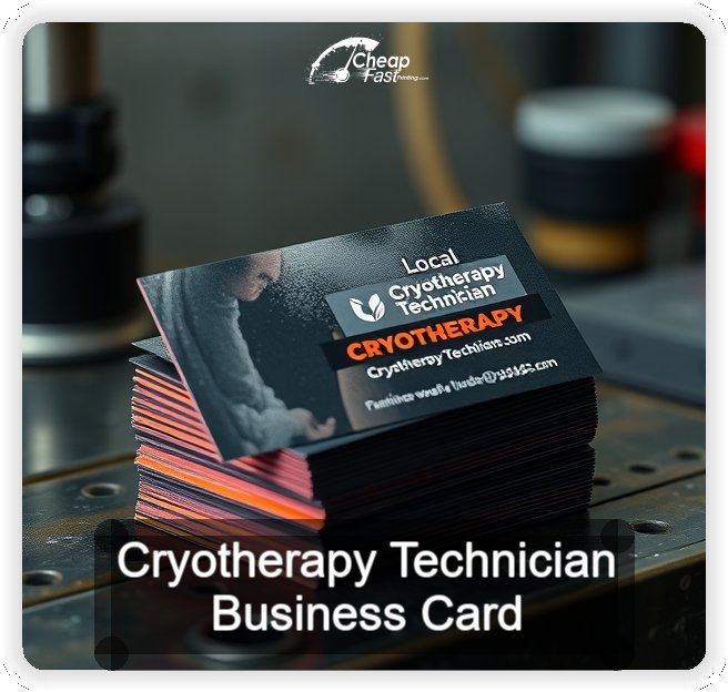 Cryotherapy Technician business card design sample