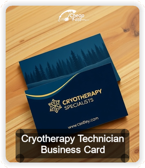 Cryotherapy Technician business card design sample