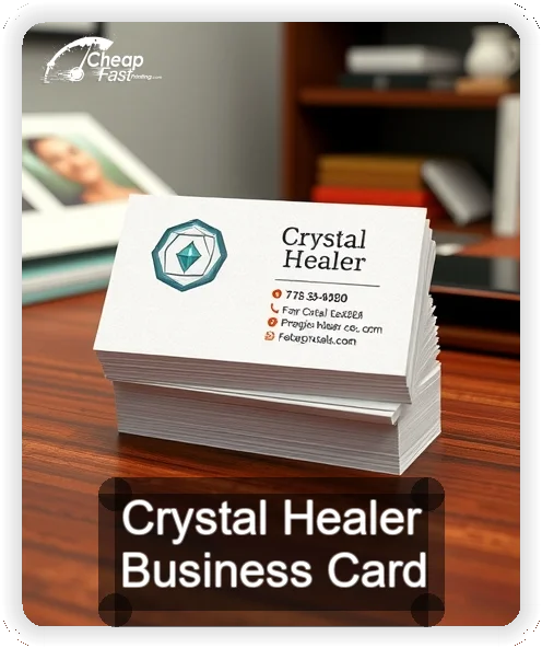 Crystal Healer business card design sample