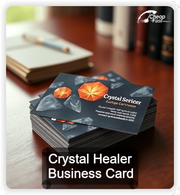 Crystal Healer business card design sample