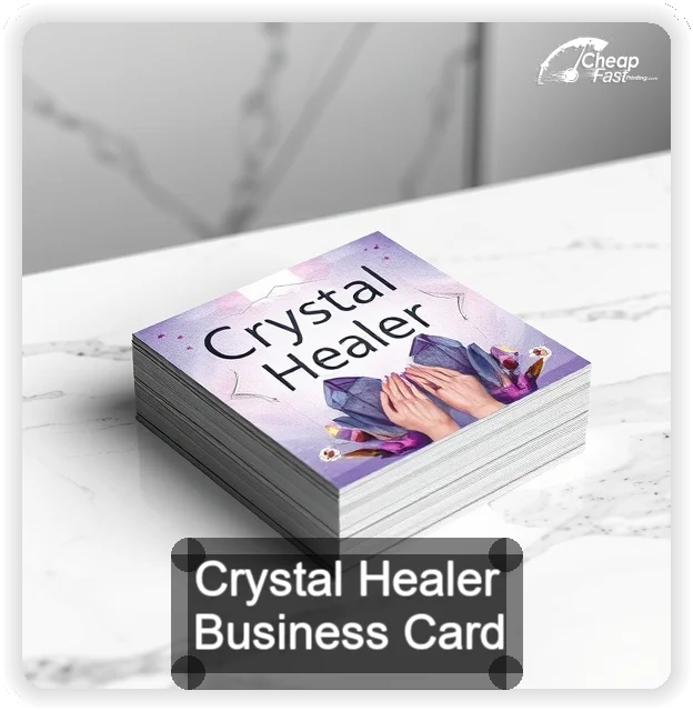 Crystal Healer business card design sample
