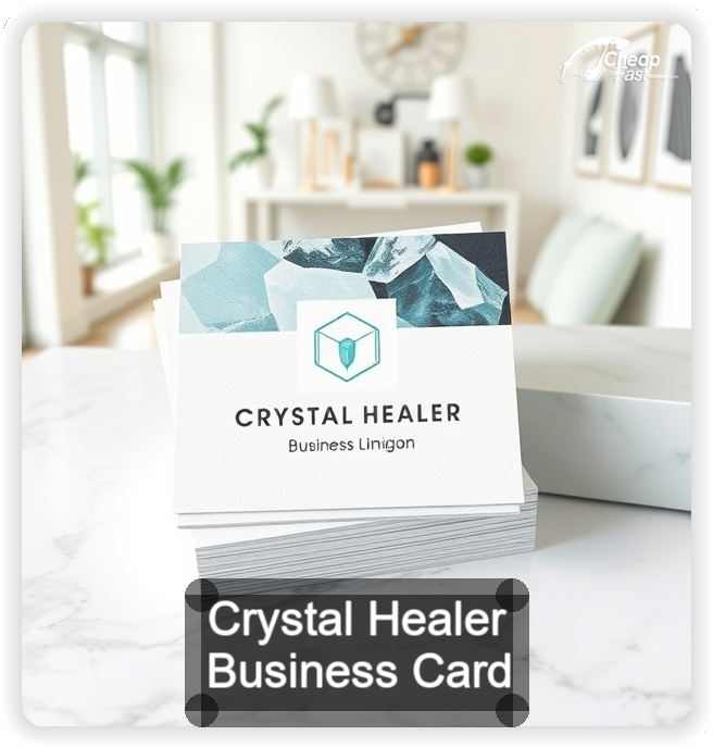 Crystal Healer business card design sample