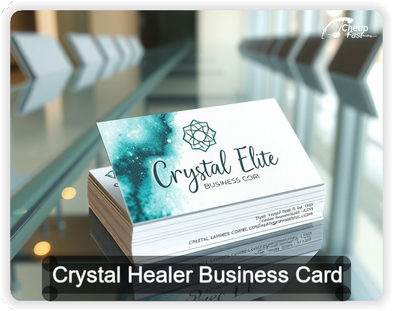 Crystal Healer business card design sample