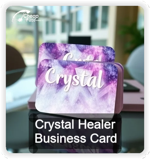Crystal Healer business card design sample