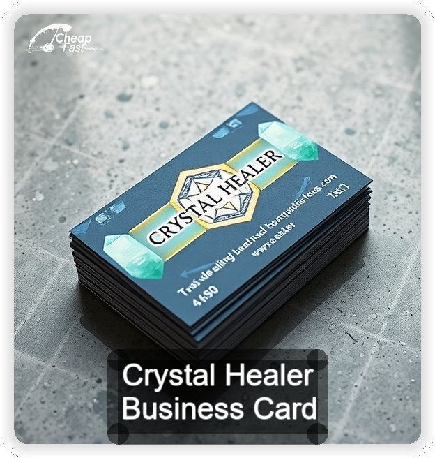 Crystal Healer business card design sample