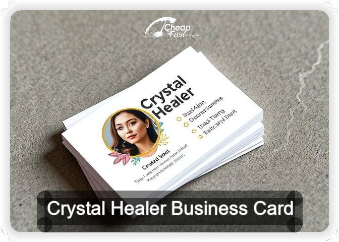 Crystal Healer business card design sample