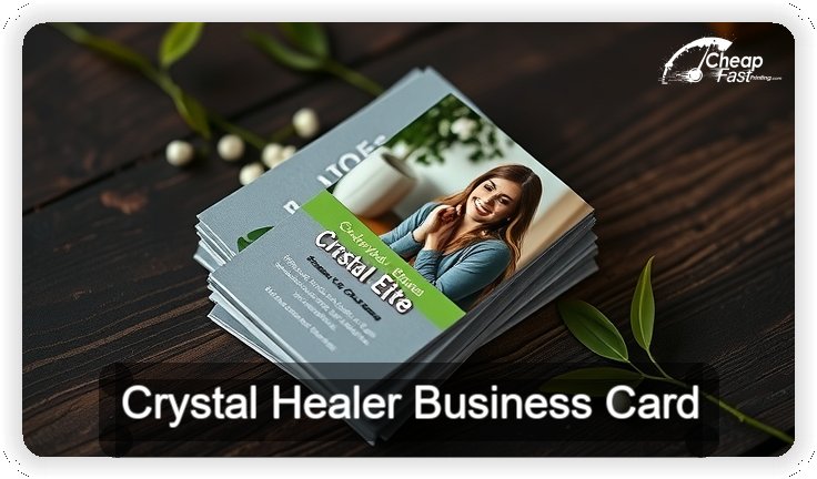 Crystal Healer business card design sample