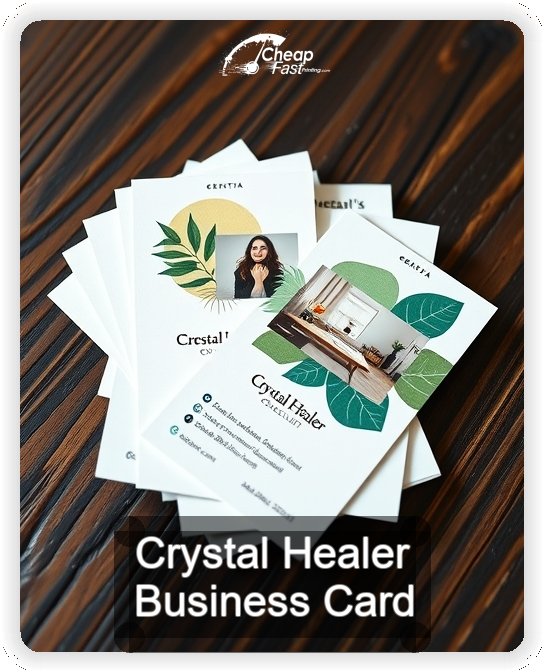 Crystal Healer business card design sample
