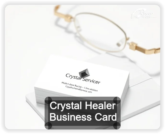 Crystal Healer business card design sample