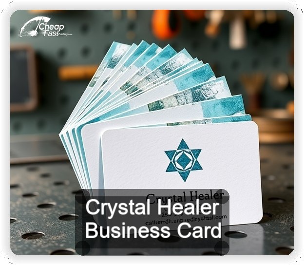 Crystal Healer business card design sample