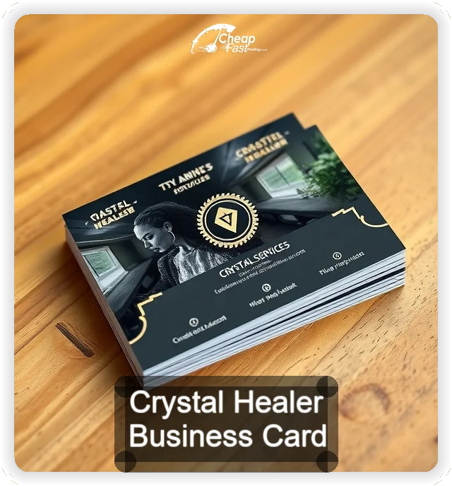 Crystal Healer business card design sample
