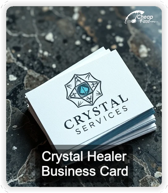 Crystal Healer business card design sample