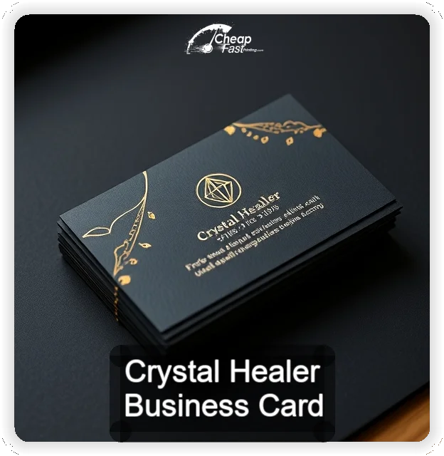 Crystal Healer business card design sample