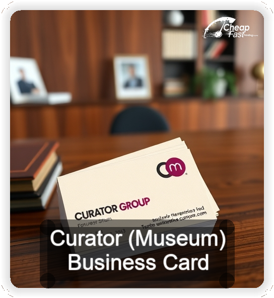 Curator Museum business card design sample